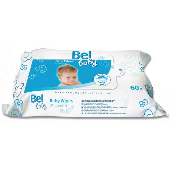 Bel Baby Wipes - влажные салфетки для чувствительной кожи малыша, 60 шт.