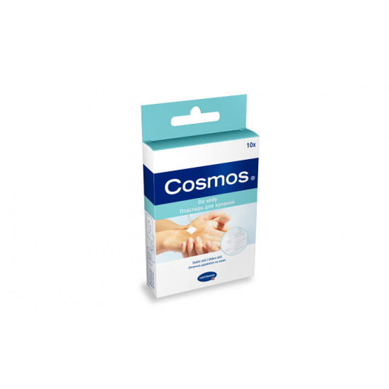 Пластырь-пластинки из прозрачной пленки, водостойкий COSMOS aqua 10 шт. 3 размера