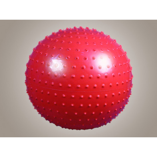Гимнастический мяч игольчатый с насосом, размер 65 см. (Атлетика)